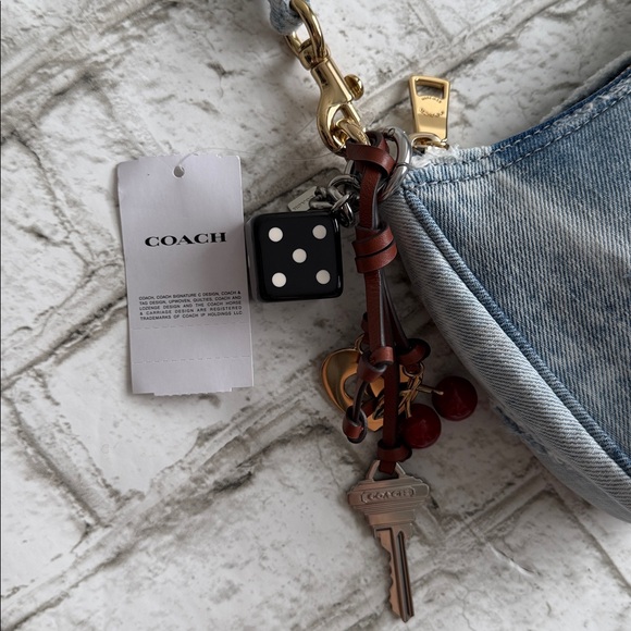 Coach Teri In Loved Denim With Charms Bag - Picture 11 of 17